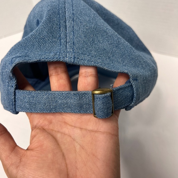 Blue Denim Rainbow Patch Dad Baseball Hat - Picture 6 of 9
